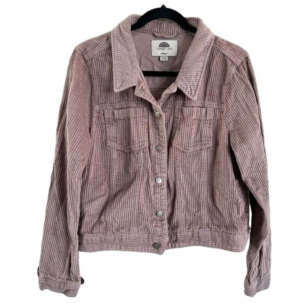 1 Sunset Lane Dusty Rose Corduroy Jacket